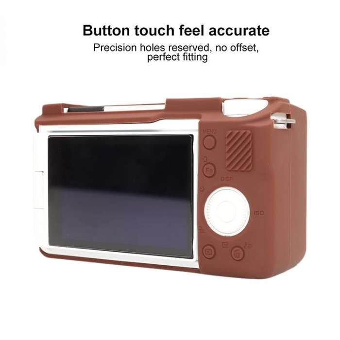 For Sony ZV-E10 II / ZV-E10M2 Glossy Soft Silicone Protective Case(Coffee)