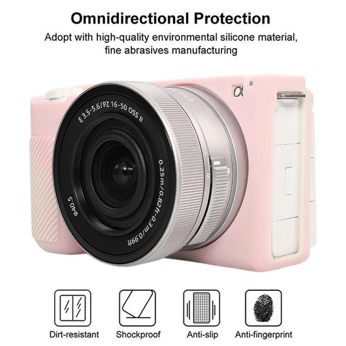 For Sony ZV-E10 II / ZV-E10M2 Glossy Soft Silicone Protective Case(Mist Pink)