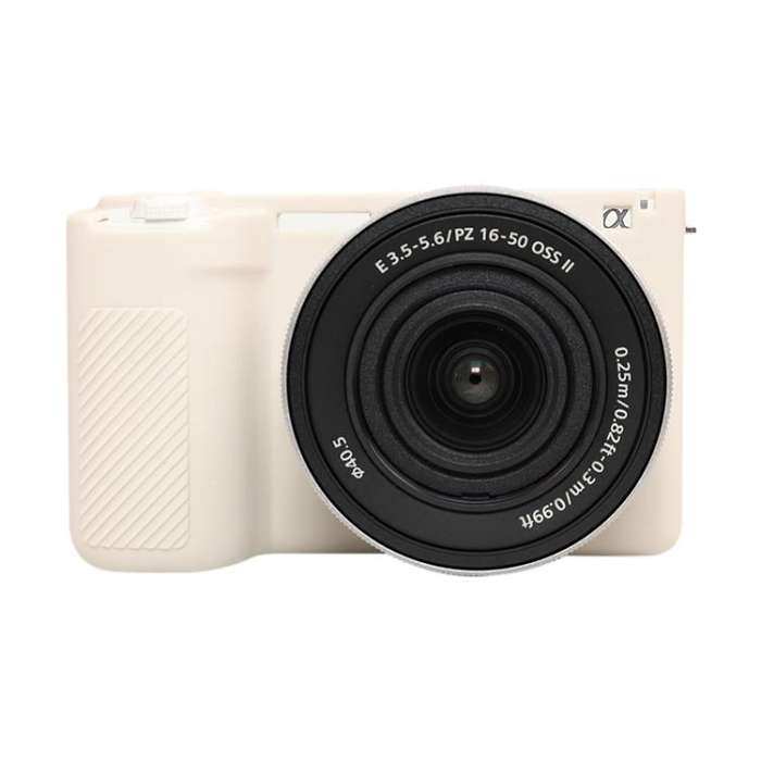For Sony ZV-E10 II / ZV-E10M2 Glossy Soft Silicone Protective Case(Beige)