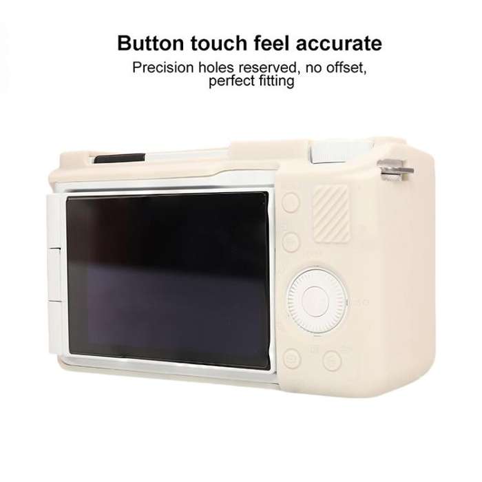 For Sony ZV-E10 II / ZV-E10M2 Glossy Soft Silicone Protective Case(Beige)