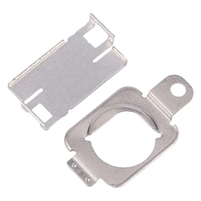 For iPhone 15 1 Pair Flashlight / Mic Iron Sheet Cover (On The Back Cover)