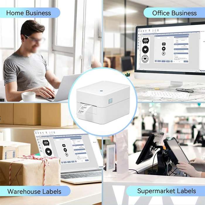 HPRT D35 Computer Version Express Electronic Waybill Printer, Plug:EU Plug(White)