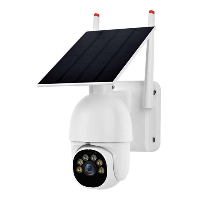 1080P Outdoor Low Power Solar Panel HD WiFi Surveillance Camera, without Battery(White)