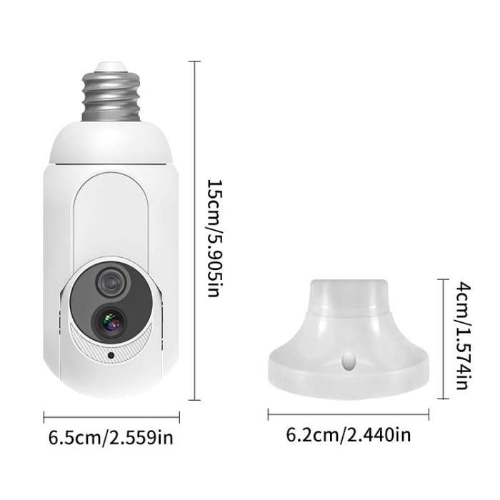 1080P Bulb Type WiFi Surveillance Camera Support Night Vision & Two-way Intercom & Motion Detecti...