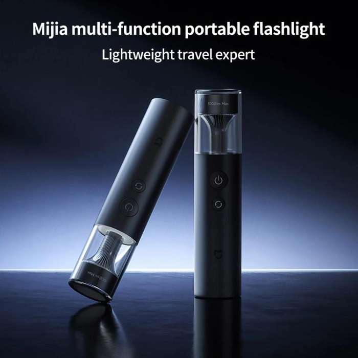 Original Xiaomi Mijia Multifunctional Portable Flashlight 1000LM IP65 Protection(Metal Grey)