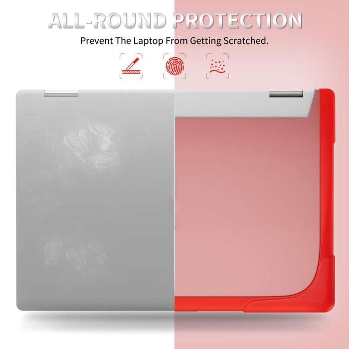 For HP ENVY X360-14 2024 TPU + PC Two-color Anti-fall Laptop Protective Case(Red)