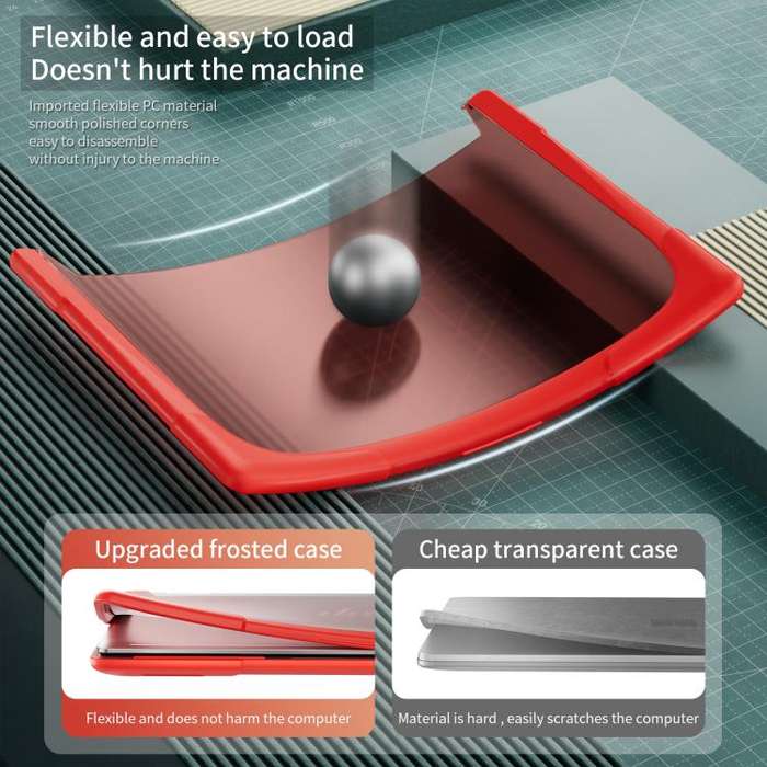 For HP ENVY X360-14 2024 TPU + PC Two-color Anti-fall Laptop Protective Case(Red)