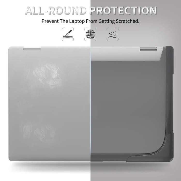 For HP ENVY X360-14 2024 TPU + PC Two-color Anti-fall Laptop Protective Case(Grey)