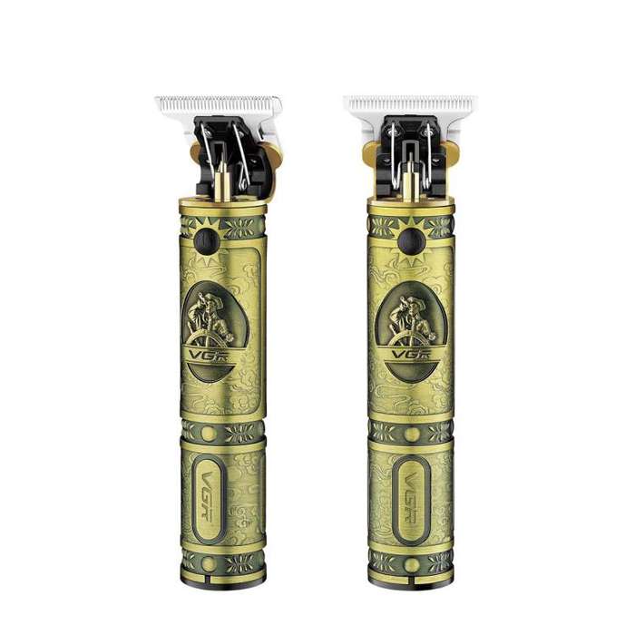 VGR V-085 Vintage Hairstyles Carving USB Electric Hair Clipper(Gold)
