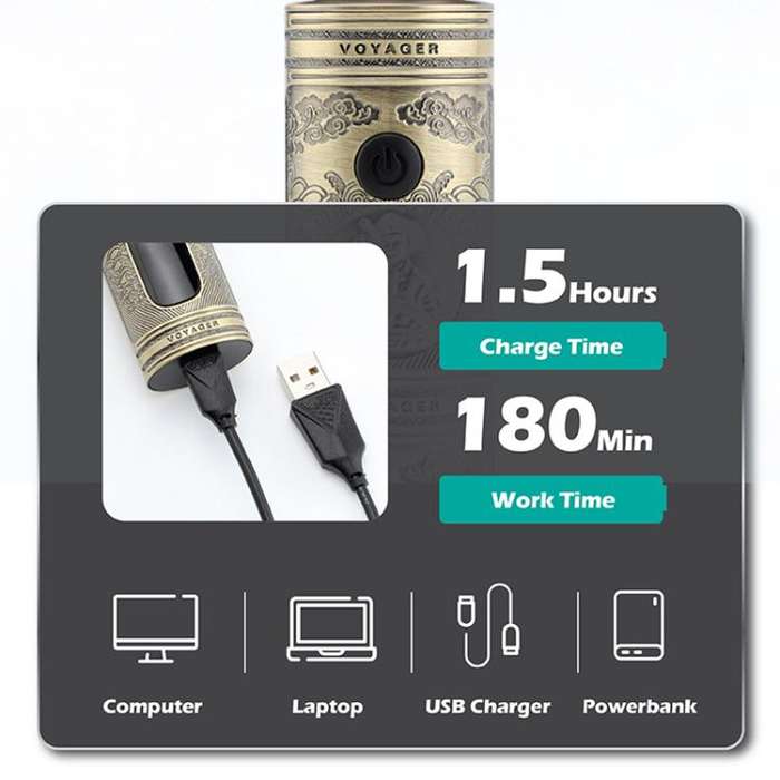 VGR V-106 6-in-1 Digital Display Electric Hair Clipper Kit(Gold)