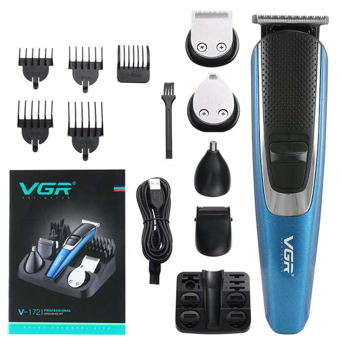 VGR V-172 10W Multifunctional USB Electric Hair Clipper(Blue)