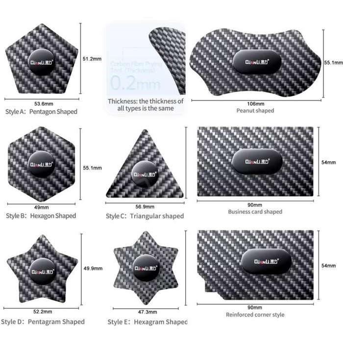 Qianli High Toughness Multifunctional Carbon Fiber Prying Tool Pentagon Shaped