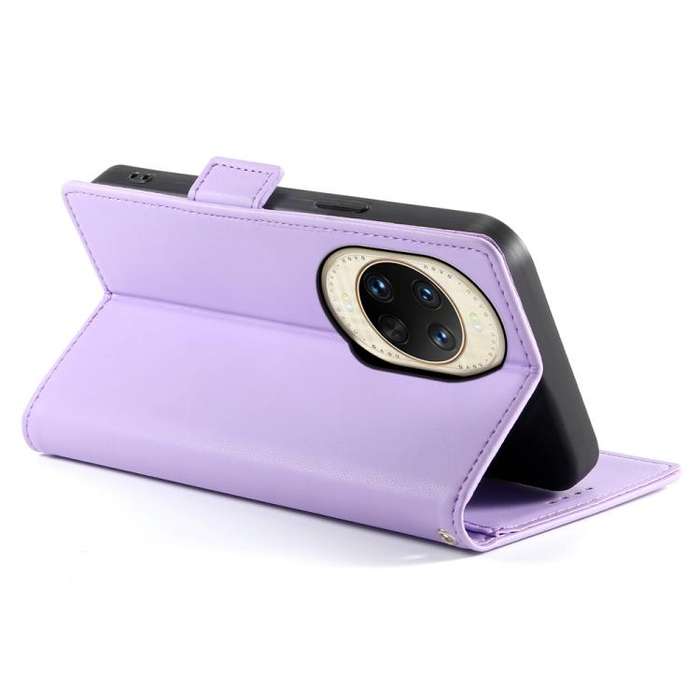 For Huawei nova 14 Ultra Side Buckle Magnetic Frosted Leather Phone Case(Purple)