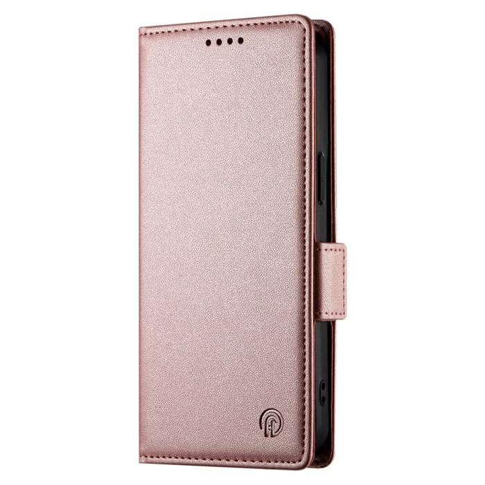 For Huawei nova 14 Pro Side Buckle Magnetic Frosted Leather Phone Case(Rose Gold)