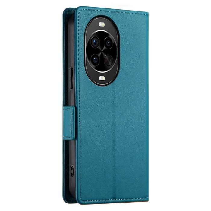 For Huawei nova 14 Pro Side Buckle Magnetic Frosted Leather Phone Case(Blue)