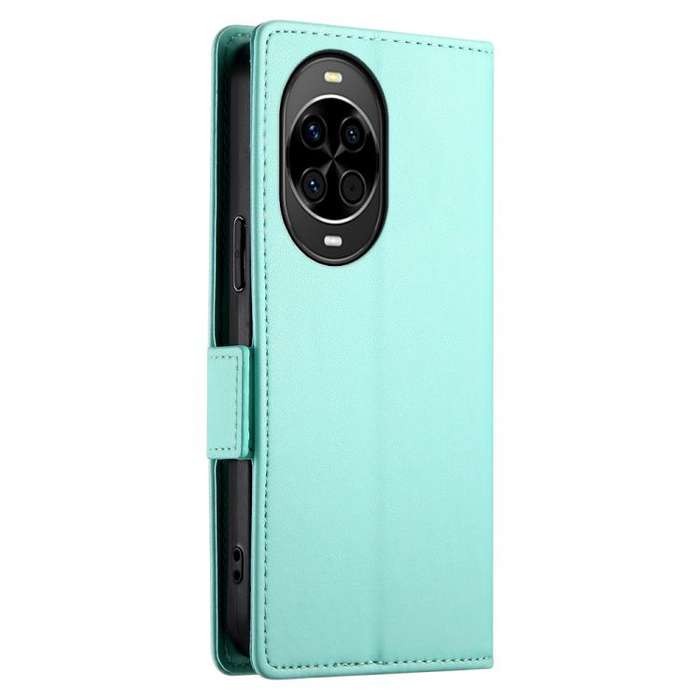 For Huawei nova 14 Side Buckle Magnetic Frosted Leather Phone Case(Mint Green)