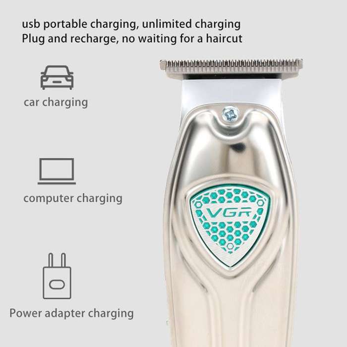 VGR V-911 USB Electric Mini Carving Hair Clipper(Silver)