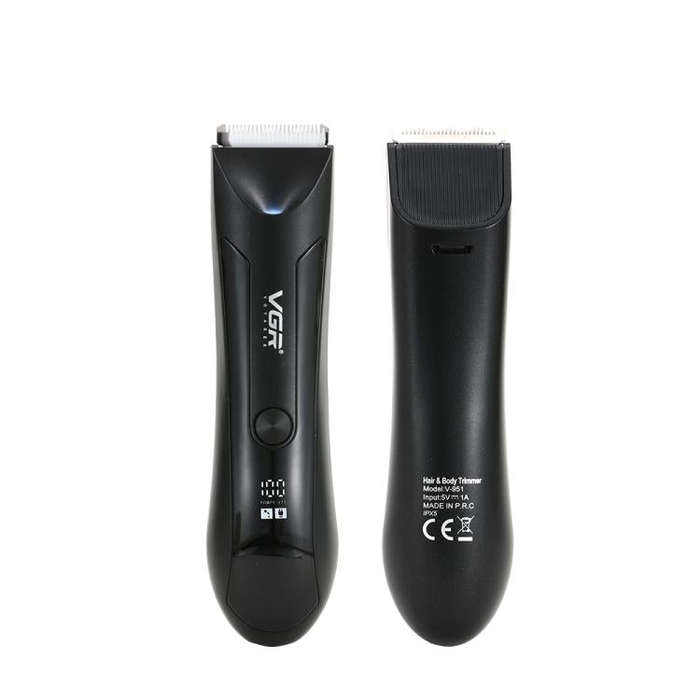 VGR V-951 IPX5 LED Digital Display Portable Light USB Hair Clipper(Black)