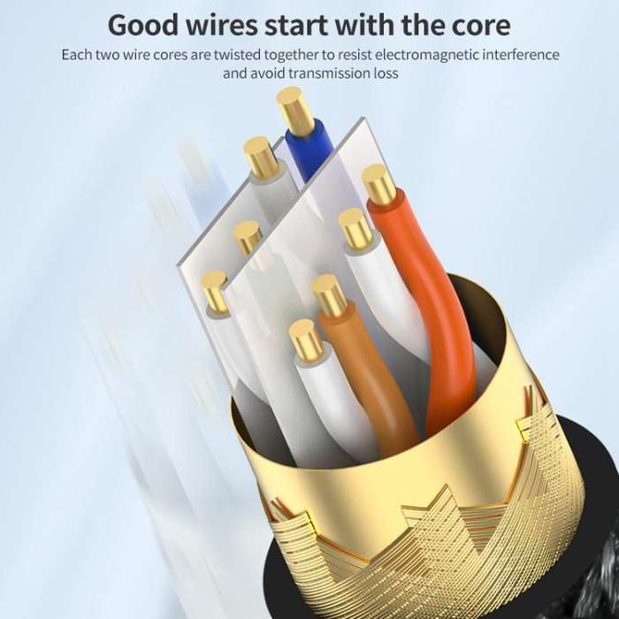 2m RJ45 to USB-C / Type-C Side Bend High Speed Network Card Ethernet Cable