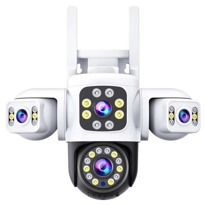 2MP HD 360 Degree Panorama 3 Lens IP66 Waterproof Wireless WiFi Camera, Memory:15 Days Memory Car...