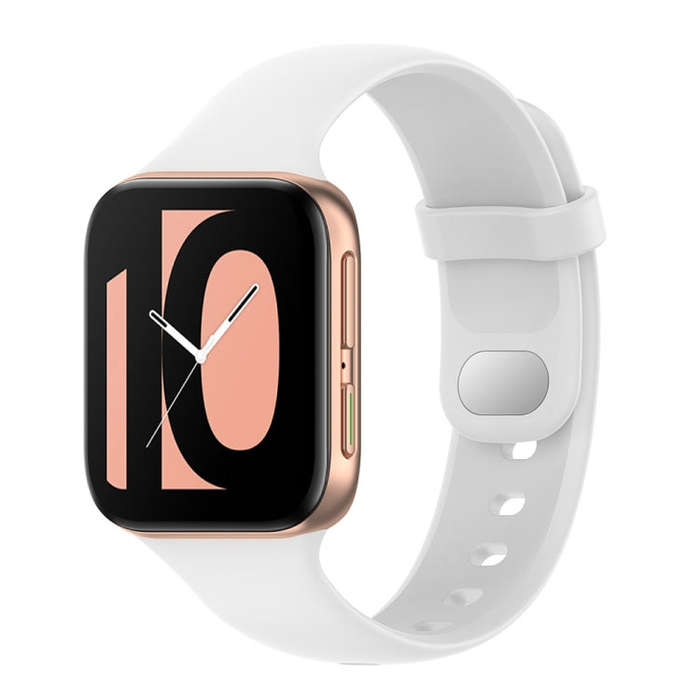For OPPO Watch 41mm Silicone Watch Band(White)