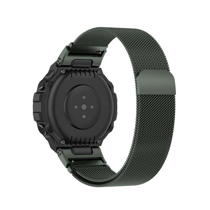 For Huami Amazfit Ares A1908 Milan Watch Band with Screwdriver(Olive Green)