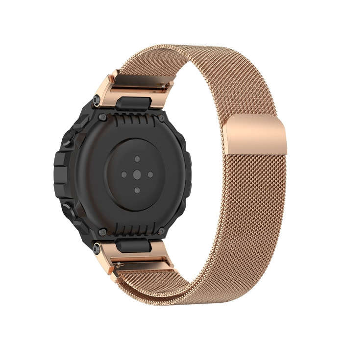 For Huami Amazfit Ares A1908 Milan Watch Band with Screwdriver(Rose Gold)