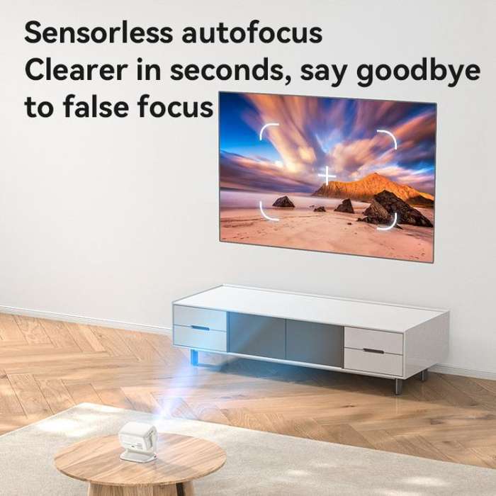 Yesido TV13 1280x720P 190ANSI Android 9.0 Series Smart Projector, Plug:EU Plug(Beige)
