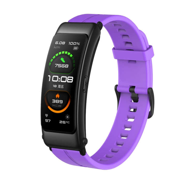 For Huawei TalkBand B6 Silicone Watch Band(Purple)
