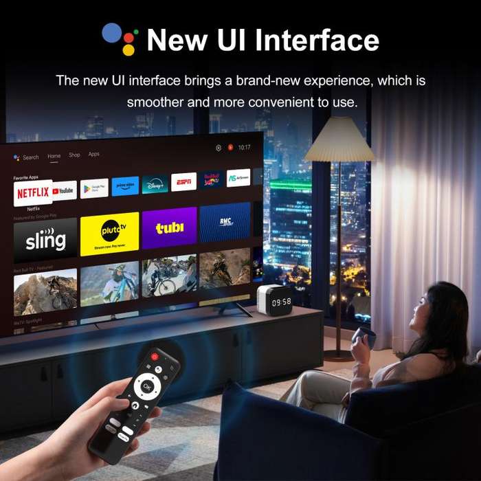 H96Max 8K UHD Android 14 Smart TV Box with Remote Control, 4GB+128GB, Allwinner H728 Octa-Core(US...