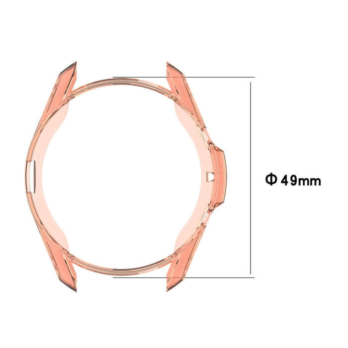 For Samsung Galaxy Watch 3 45mm Electroplating Hollow Half-pack TPU Protective Case(Golden)
