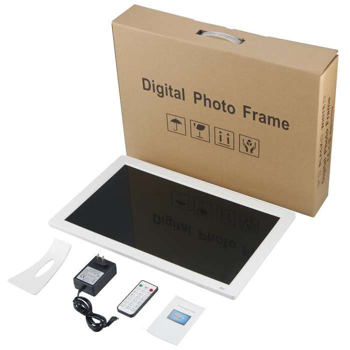 XCLT1850 18.5 inch LED Display Digital Photo Frame, Plug Type:AU Plug(White)