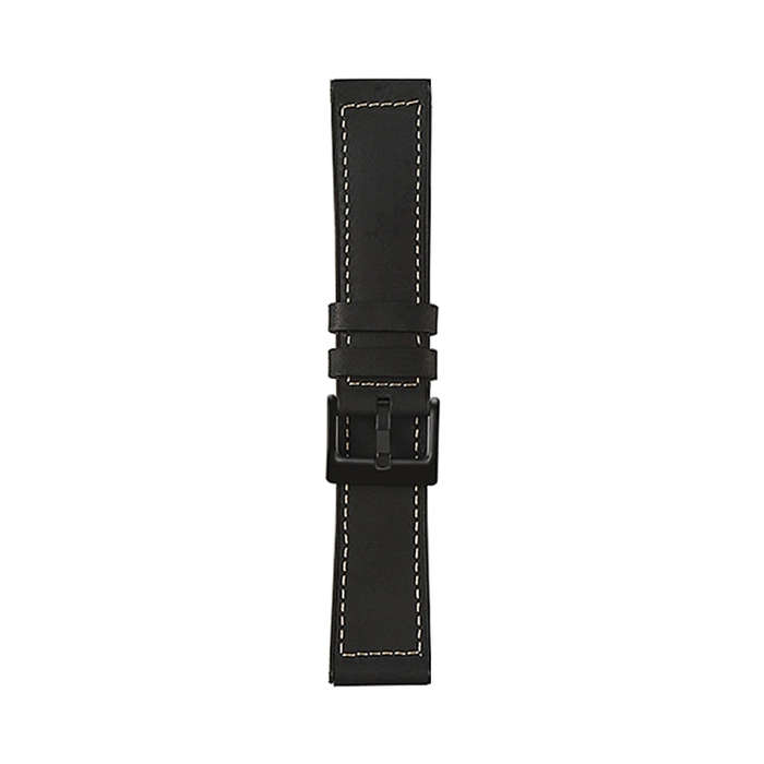 For Samsung Galaxy Watch 3 45mm TPU + Leather Watch Band(Black)