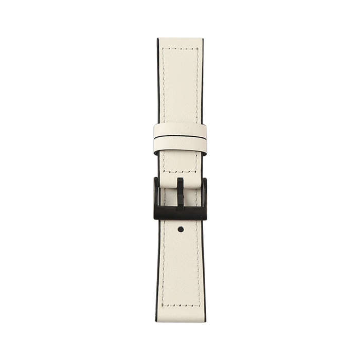 For Samsung Galaxy Watch 3 45mm TPU + Leather Watch Band(White)