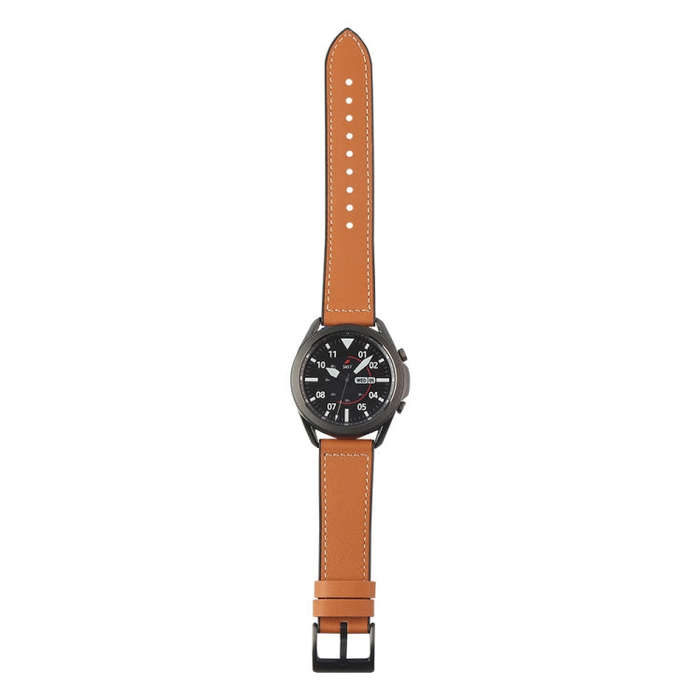 For Samsung Galaxy Watch 3 45mm TPU + Leather Watch Band(Red)