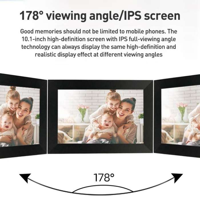 xclt1010 10.1 inch IPS Display Honeycomb Pattern WiFi Cloud Photo Frame, RK3126C Quad Core up to ...