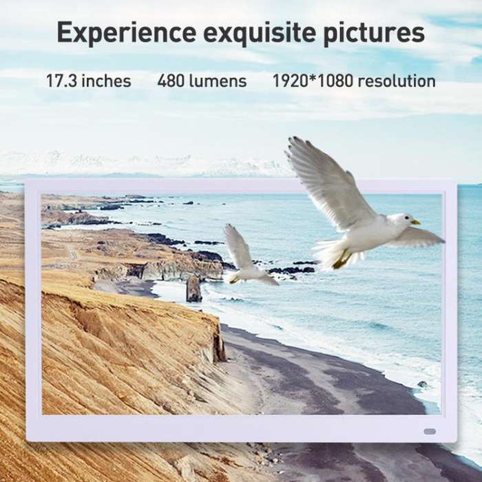 XCLT-1730 17.3 inch LED HD Screen WIFI Cloud Photo Frame with Stand, Plug:AU Plug(Black)