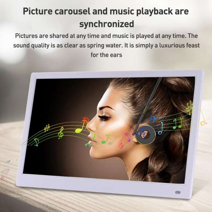 XCLT-1730 17.3 inch LED HD Screen WIFI Cloud Photo Frame with Stand, Plug:AU Plug(Black)