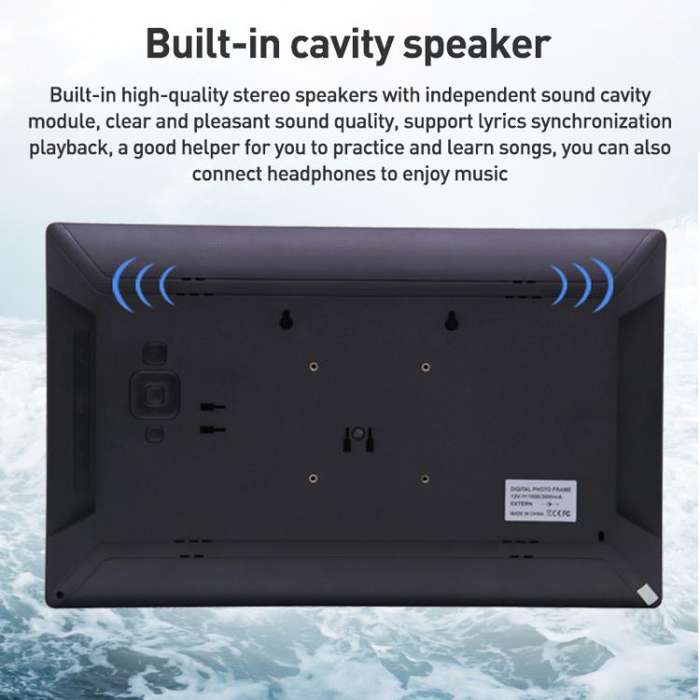 XCLT-1730 17.3 inch LED HD Screen WIFI Cloud Photo Frame with Stand, Plug:AU Plug(Black)