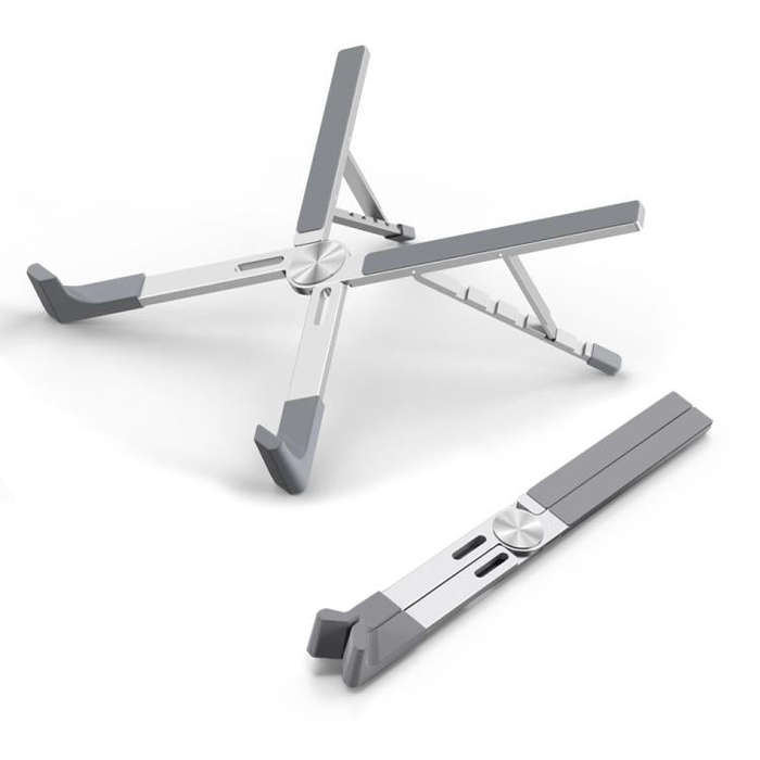 LS-001 Portable Folding Laptop Heightening Heat Dissipation Holder(Silver)