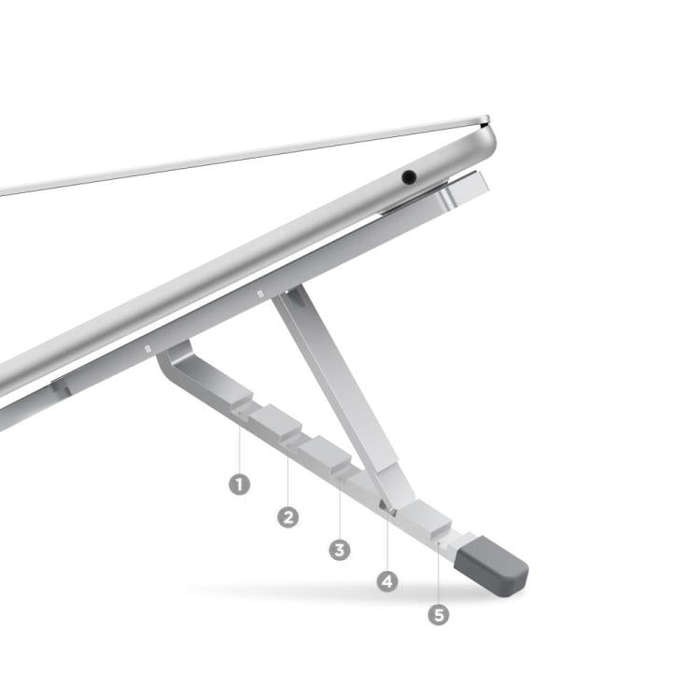 LS-001 Portable Folding Laptop Heightening Heat Dissipation Holder(Silver)