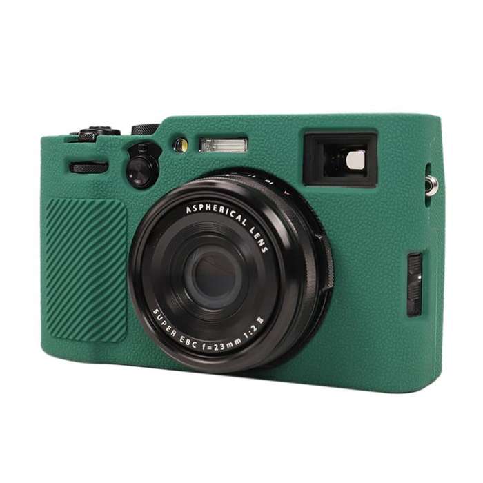For FUJIFILM X100VI Litchi Texture Soft Silicone Protective Case(Green)