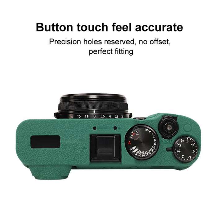 For FUJIFILM X100VI Litchi Texture Soft Silicone Protective Case(Green)