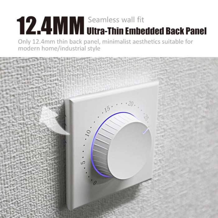 BHT-101GAL Water Heating  Smart Home Screenless Knob Thermostat with Dual Color LED Indicator(White)