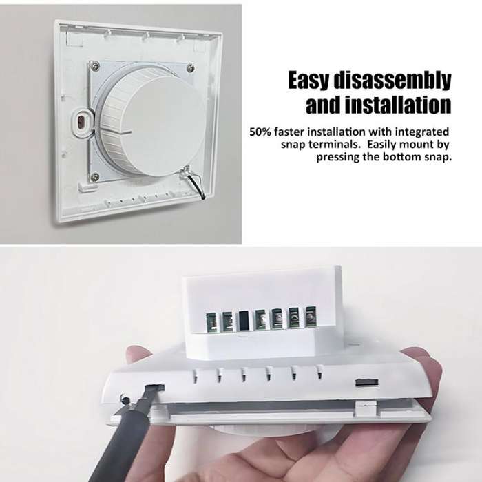 BHT-101GBL Electric Heating Smart Home Screenless Knob Thermostat with Dual Color LED Indicator(W...
