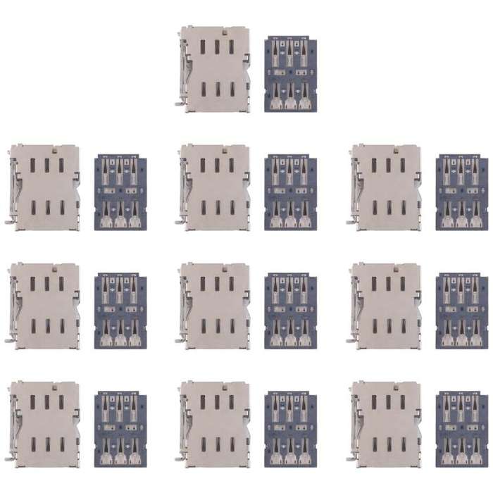 For Galaxy S22 Ultra 5G SM-S908 10pcs Original SIM Card Reader