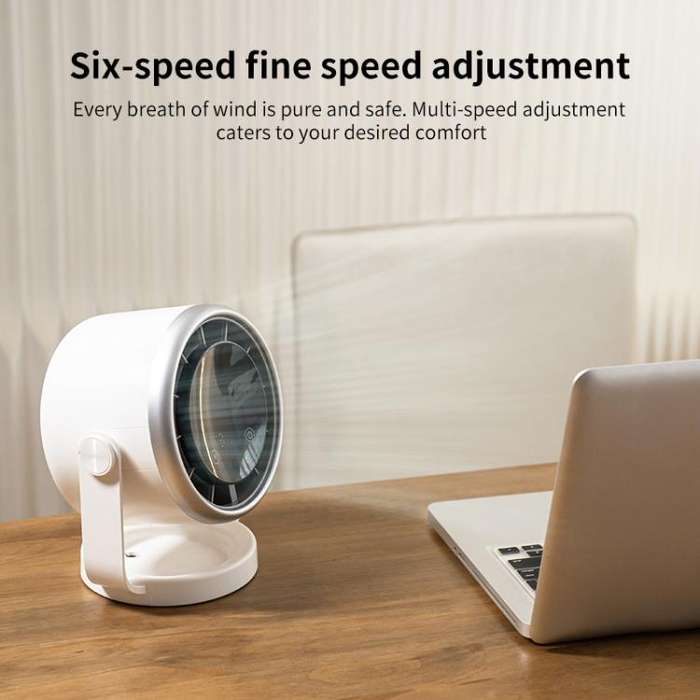 N703 Timed Desktop Air Circulation Electric Fan(White)