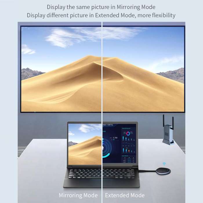 G52+R18 Smart HD Wireless Extender System Screen Mirroring Transmitter Receiver(Space Grey)