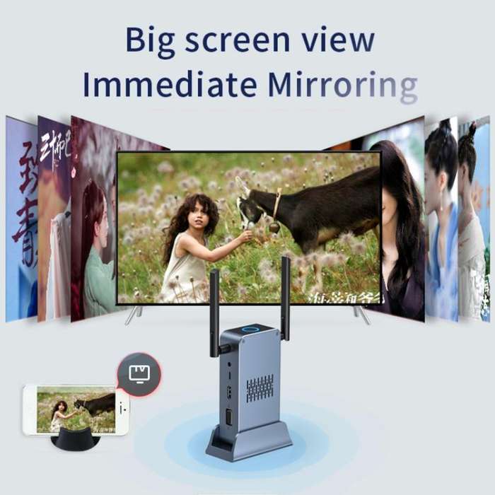 G52+R18 Smart HD Wireless Extender System Screen Mirroring Transmitter Receiver(Space Grey)