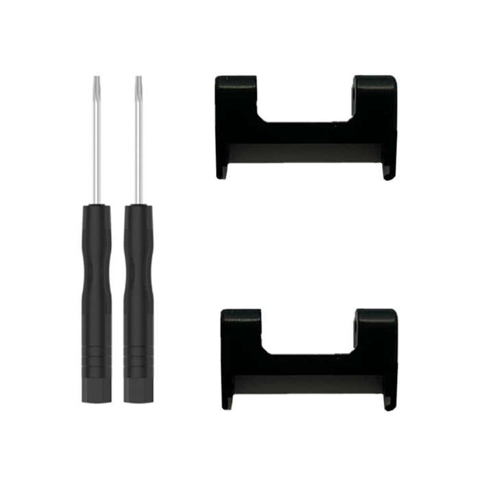For Amazfit T-Rex 1 Pair Metal Watch Band Connector with Screwdriver(Black)